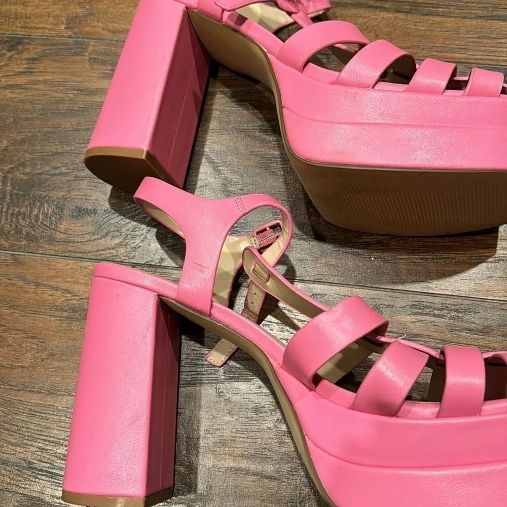 NEW! BP Pink Amaya Fisherman Platform Sandals - Size 8.5